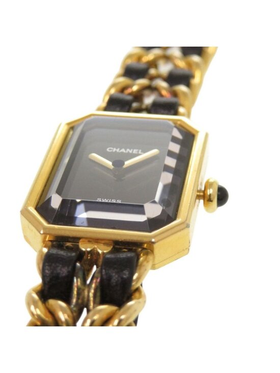 Chanel Premier M Leather Black Gold Quartz Watch Dial main image 4